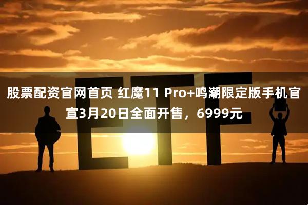 股票配资官网首页 红魔11 Pro+鸣潮限定版手机官宣3月20日全面开售，6999元